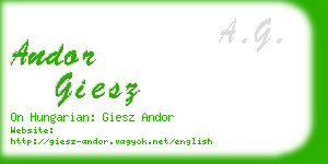 andor giesz business card